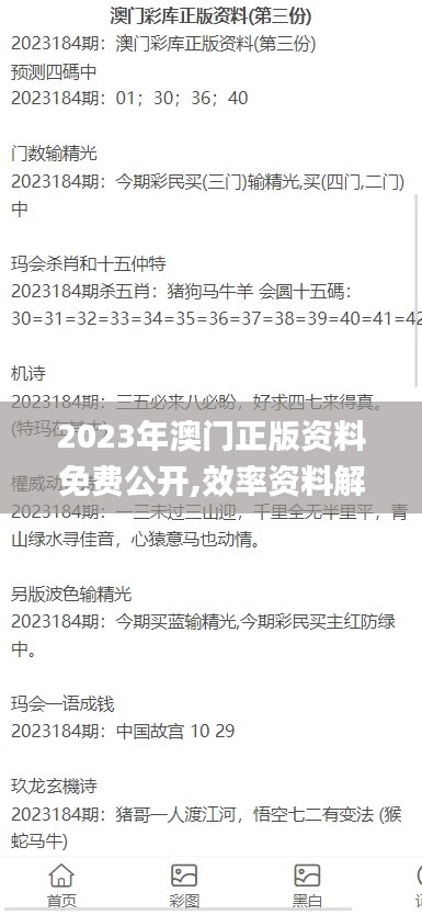 2023年澳门正版资料免费公开,效率资料解释定义_回忆型87.882