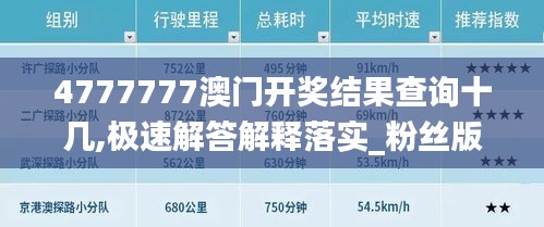 4777777澳门开奖结果查询十几,极速解答解释落实_粉丝版79.977