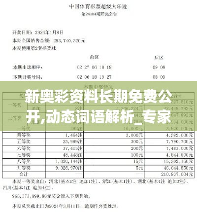 新奥彩资料长期免费公开,动态词语解析_专家版SBT496.56