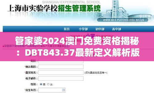 管家婆2024澳门免费资格揭秘：DBT843.37最新定义解析版