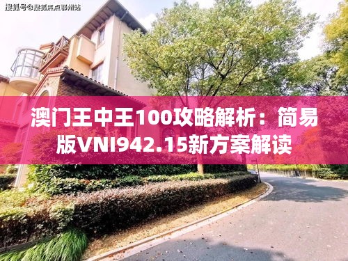 澳门王中王100攻略解析：简易版VNI942.15新方案解读