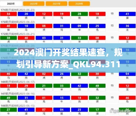 2024澳门开奖结果速查，规划引导新方案_QKL94.311沉浸版