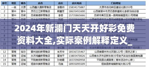 2024年新澜门天天开好彩免费资料大全,实际案例解释定义_ZLP7.19.23梦想版