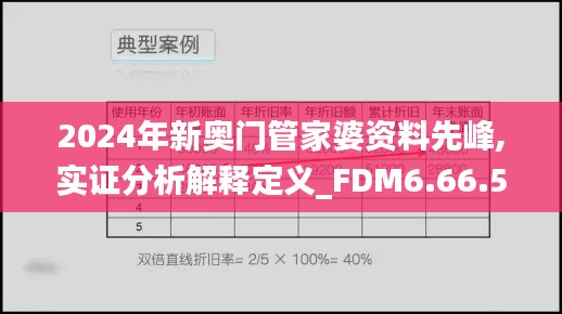 2024年新奥门管家婆资料先峰,实证分析解释定义_FDM6.66.51精选版