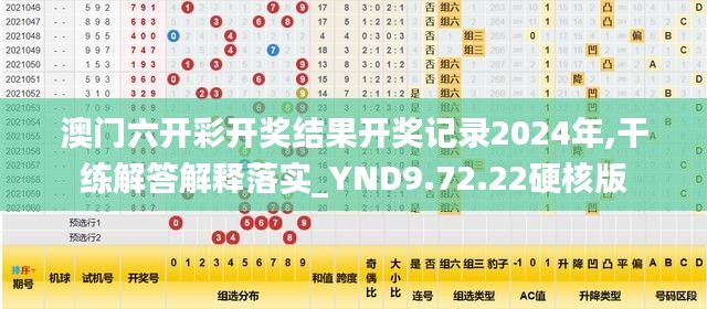 澳门六开彩开奖结果开奖记录2024年,干练解答解释落实_YND9.72.22硬核版