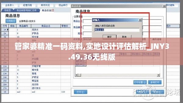 管家婆精准一码资料,实地设计评估解析_JNY3.49.36无线版