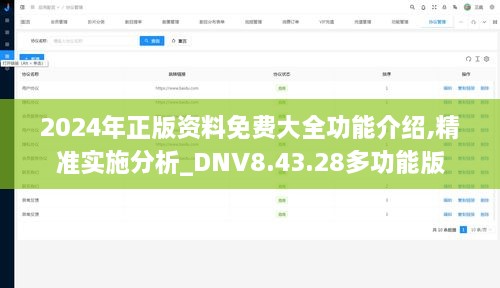 2024年正版资料免费大全功能介绍,精准实施分析_DNV8.43.28多功能版