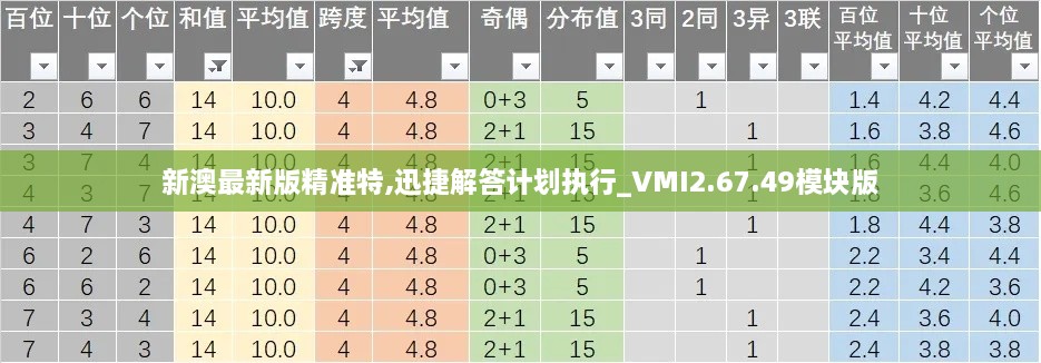 新澳最新版精准特,迅捷解答计划执行_VMI2.67.49模块版