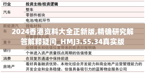 2024香港资料大全正新版,精确研究解答解释疑问_HMJ3.55.34真实版