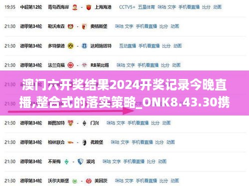 澳门六开奖结果2024开奖记录今晚直播,整合式的落实策略_ONK8.43.30携带版