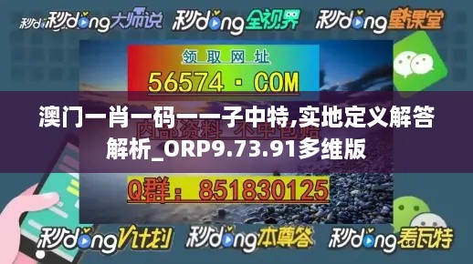 澳门一肖一码一一子中特,实地定义解答解析_ORP9.73.91多维版