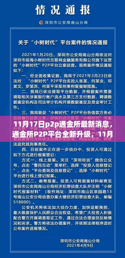 通金所P2P平台全新升级，掀起科技金融革新风暴（11月17日最新消息）