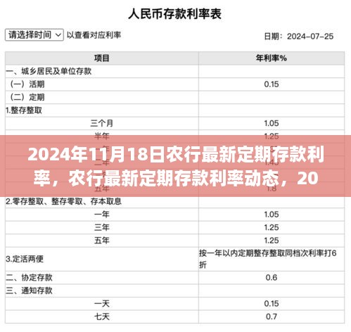 农行最新定期存款利率动态，2024年11月18日的观察与影响