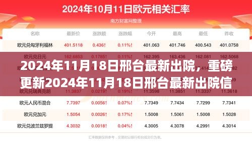 重磅更新！2024年11月18日邢台最新出院信息全解析及康复者真实体验分享