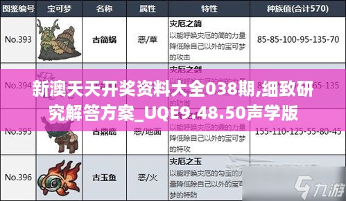 新澳天天开奖资料大全038期,细致研究解答方案_UQE9.48.50声学版