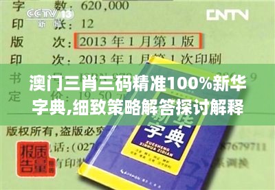 澳门三肖三码精准100%新华字典,细致策略解答探讨解释_GHJ1.52.22自由版