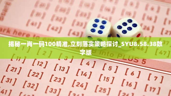 揭秘一肖一码100精准,立刻落实策略探讨_SYU8.58.38数字版