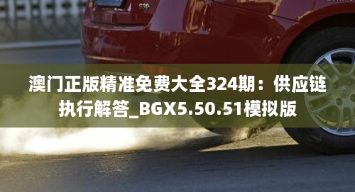 澳门正版精准免费大全324期：供应链执行解答_BGX5.50.51模拟版