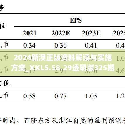 2024新澳正版资料解读与实施方案_XKL5.58.29透明版325期