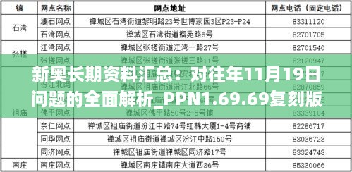 新奥长期资料汇总：对往年11月19日问题的全面解析_PPN1.69.69复刻版