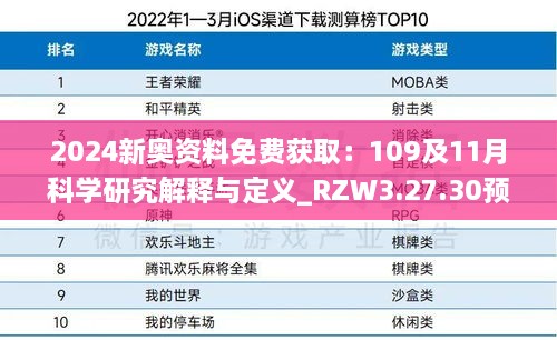 2024新奥资料免费获取：109及11月科学研究解释与定义_RZW3.27.30预备版