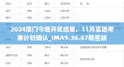 2024澳门今晚开奖结果，11月实地考察计划确认_IMA9.36.67精密版