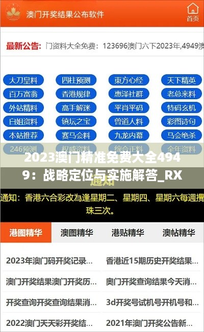 2023澳门精准免费大全4949：战略定位与实施解答_RXT8.32.40创造力版