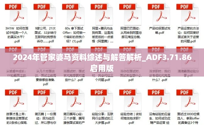 2024年管家婆马资料综述与解答解析_ADF3.71.86启用版