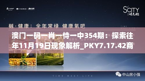 澳门一码一肖一恃一中354期：探索往年11月19日现象解析_PKY7.17.42商务版