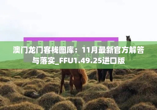 澳门龙门客栈图库：11月最新官方解答与落实_FFU1.49.25进口版