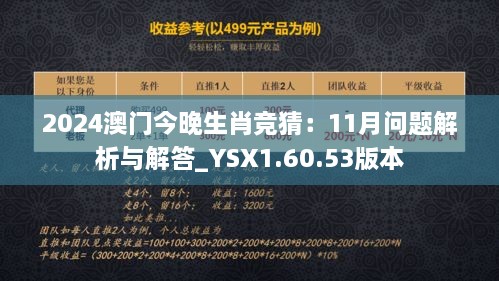 2024澳门今晚生肖竞猜：11月问题解析与解答_YSX1.60.53版本