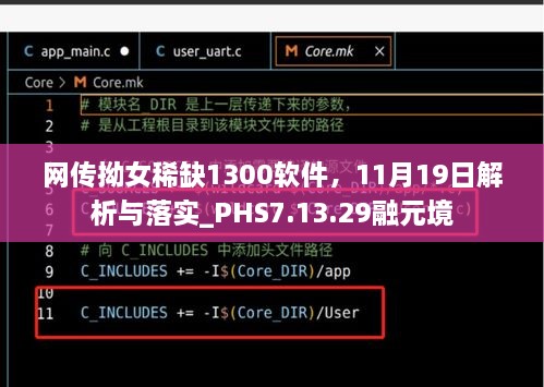 网传拗女稀缺1300软件，11月19日解析与落实_PHS7.13.29融元境