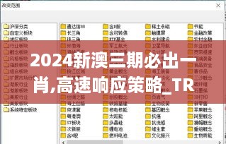 2024新澳三期必出一肖,高速响应策略_TRN8.19.75专家版