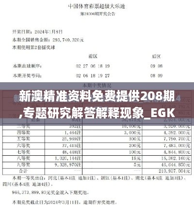 新澳精准资料免费提供208期,专题研究解答解释现象_EGK8.36.94经典版