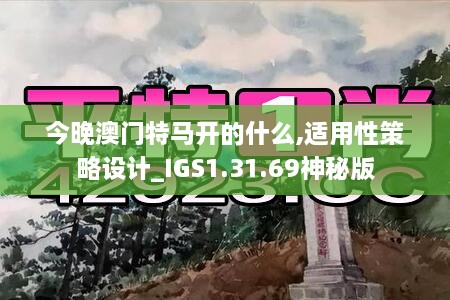 今晚澳门特马开的什么,适用性策略设计_IGS1.31.69神秘版