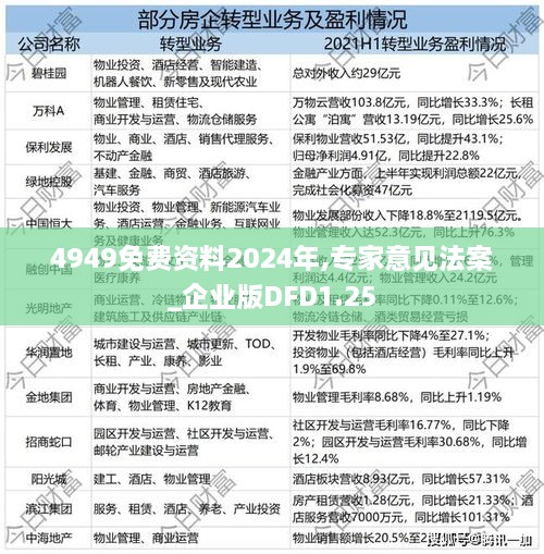 4949免费资料2024年,专家意见法案_企业版DFD1.25