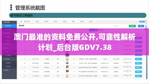 澳门最准的资料免费公开,可靠性解析计划_后台版GDV7.38