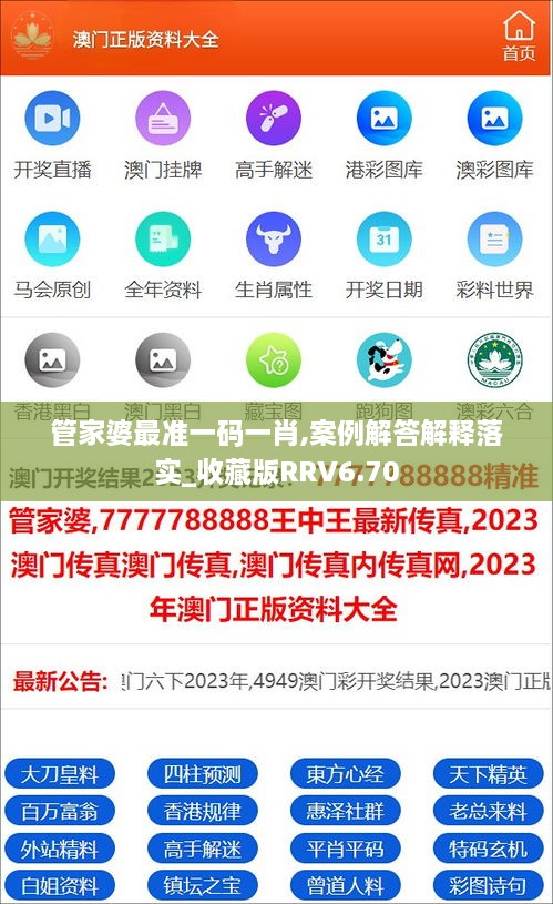 管家婆最准一码一肖,案例解答解释落实_收藏版RRV6.70