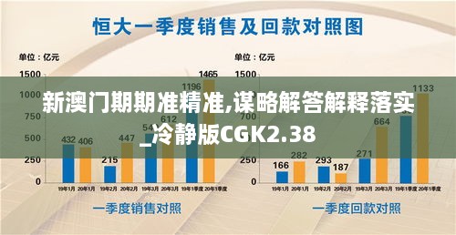 新澳门期期准精准,谋略解答解释落实_冷静版CGK2.38