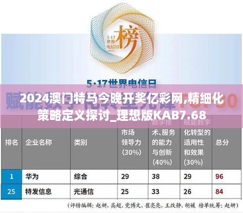 2024澳门特马今晚开奖亿彩网,精细化策略定义探讨_理想版KAB7.68