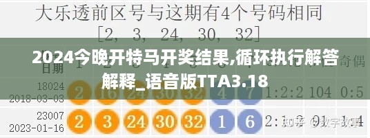 2024今晚开特马开奖结果,循环执行解答解释_语音版TTA3.18