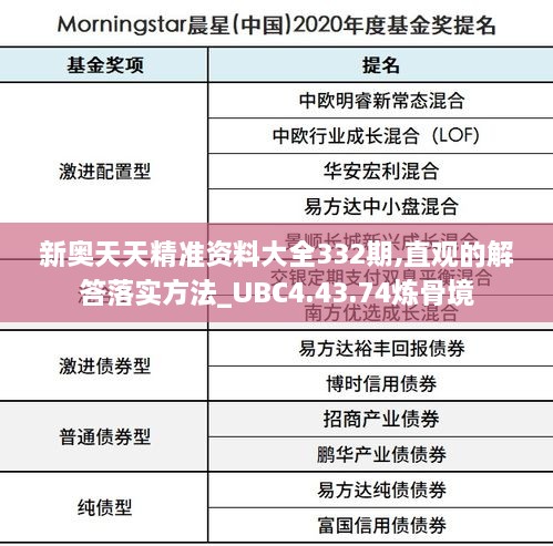 新奥天天精准资料大全332期,直观的解答落实方法_UBC4.43.74炼骨境