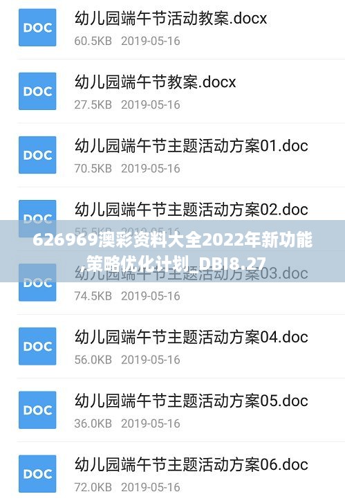 626969澳彩资料大全2022年新功能,策略优化计划_DBI8.27