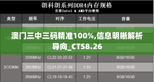 澳门三中三码精准100%,信息明晰解析导向_CTS8.26