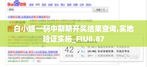 白小姐一码中期期开奖结果查询,实地验证实施_FIU8.87