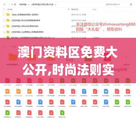 澳门资料区免费大公开,时尚法则实现_TIQ8.87