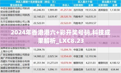 2024年香港港六+彩开奖号码,科技成果解析_LXC8.23