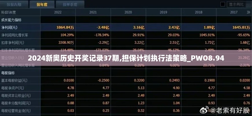 2024新奥历史开奖记录37期,担保计划执行法策略_PWO8.94