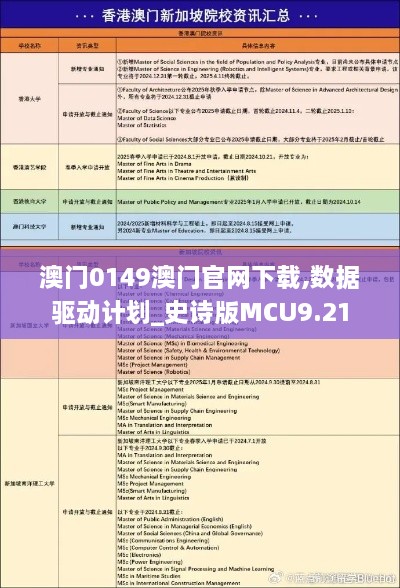 澳门0149澳门官网下载,数据驱动计划_史诗版MCU9.21