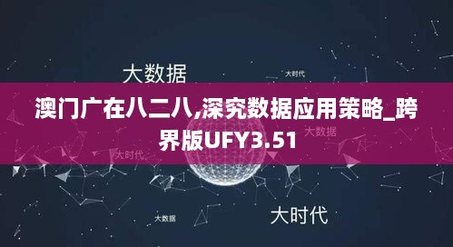 澳门广在八二八,深究数据应用策略_跨界版UFY3.51